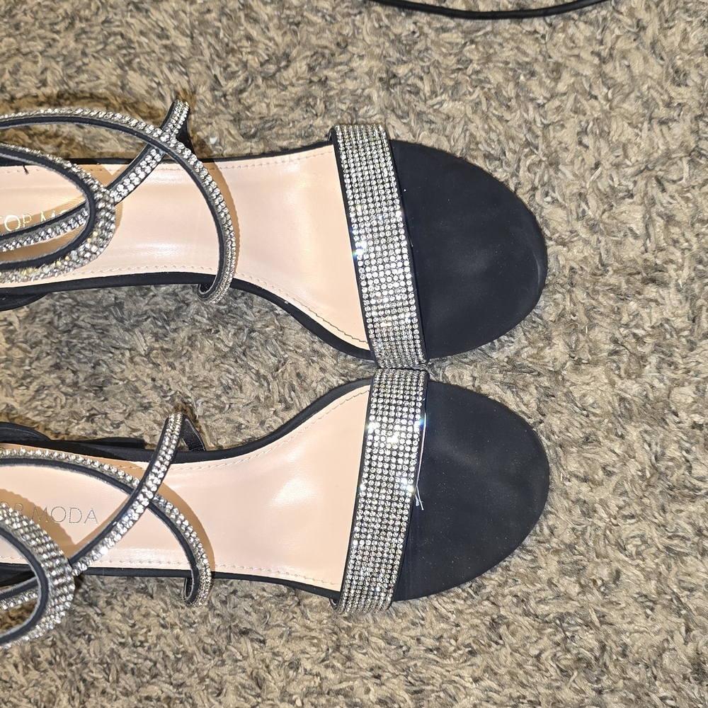 Elegant Black and Silver Heels